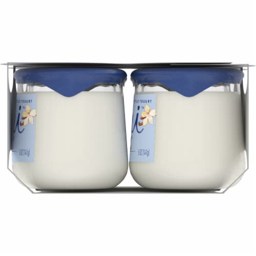 Oui by Yoplait Gluten Free French Style Vanilla Whole Milk Yogurt Glass Jars Perspective: bottom