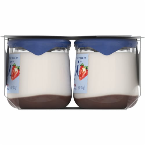 Oui by Yoplait Gluten Free French Style Strawberry Whole Milk Yogurt Glass Jar Perspective: bottom