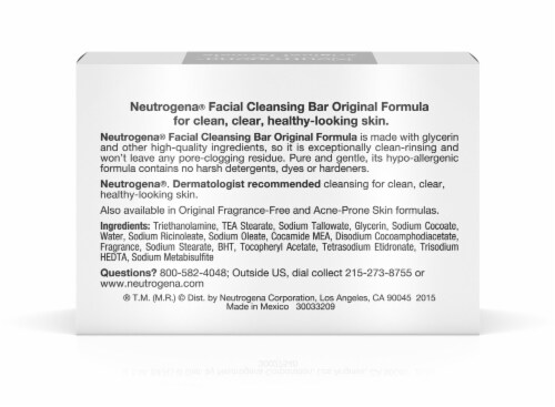 Neutrogena The Transparent Original Formula Facial Bar, 3.5 oz Perspective: bottom