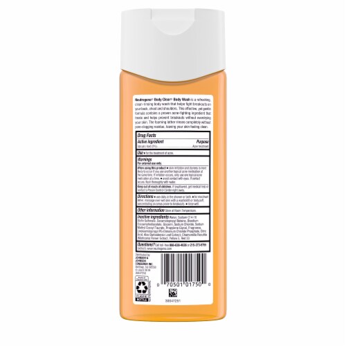 Neutrogena Body Clear Acne Body Wash with Glycerin & 2% Salicylic Acid Acne Treatment Perspective: bottom