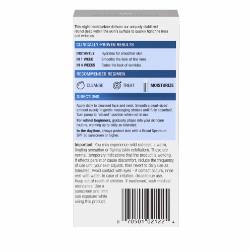 Neutrogena Rapid Wrinkle Repair Retinol Night Face Moisturizer with Retinol & Hyaluronic Acid Perspective: bottom