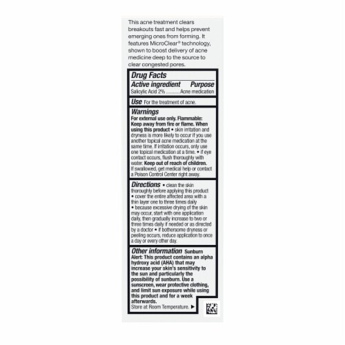 Neutrogena Rapid Clear Acne Eliminating Spot Treatment Gel with 2% Salicylic Acid Acne Medicine Perspective: bottom
