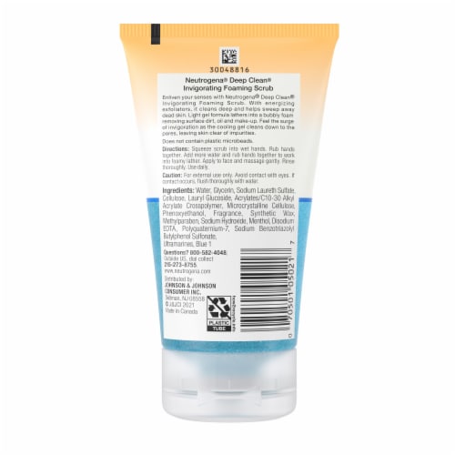 Neutrogena Deep Clean Invigorating Foaming Scrub Perspective: bottom