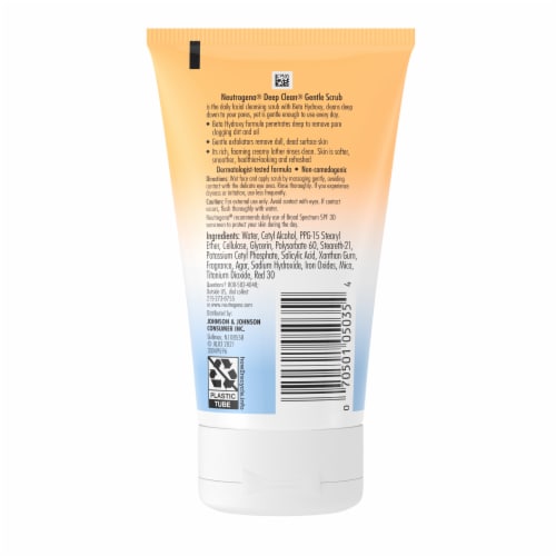 Neutrogena Deep Clean Gentle Daily Facial Scrub, Oil-Free Face Wash Perspective: bottom