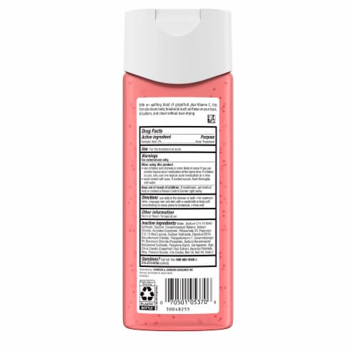 Neutrogena Body Clear Pink Grapefruit Acne Body Wash Perspective: bottom