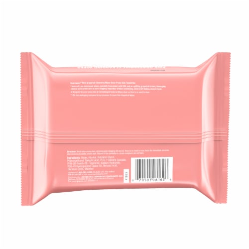 Neutrogena Oil-Free Pink Grapefruit Cleansing Wipes Perspective: bottom