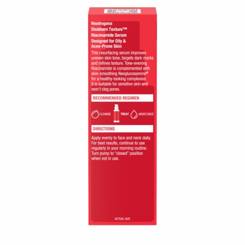 Neutrogena Stubborn Texture Resurfacing Facial Serum Fragrance-Free for Acne-Prone skin Perspective: bottom