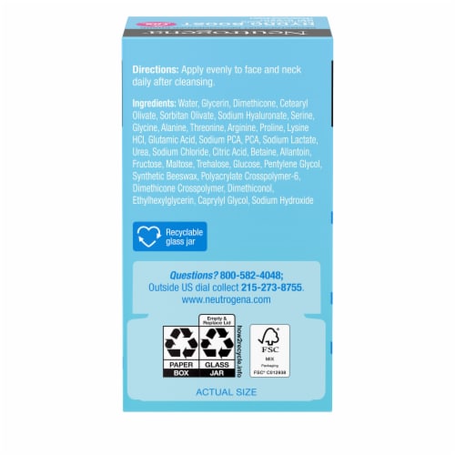 Neutrogena Hydro Boost Hyaluronic Acid Water Gel Moisturizer Fragrance Free Travel Size Perspective: bottom