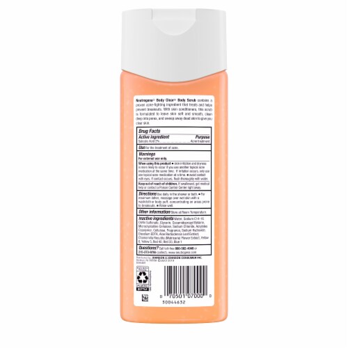 Neutrogena Body Clear Body Scrub Perspective: bottom
