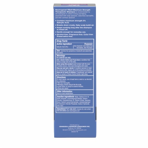 Neutrogena T/Sal Therapeutic Shampoo for Scalp Build-Up Control with 3% Salicylic Acid Perspective: bottom