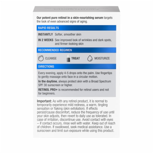 Neutrogena Rapid Wrinkle Repair Retinol Pro+ .5% Power Serum Perspective: bottom
