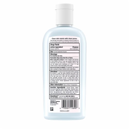 Neutrogena Clear Pore Oil-Eliminating Facial Astringent with 2% Salicylic Acid AcneTreatment Perspective: bottom