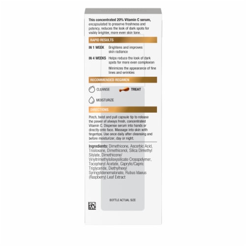 Neutrogena Rapid Tone Repair Vitamin C Serum Capsules Perspective: bottom