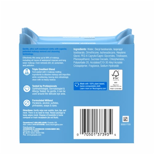 Neutrogena Makeup Remover Cleansing Towelettes Perspective: bottom