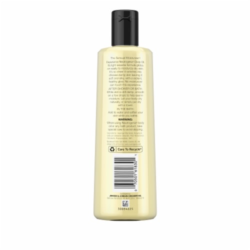 Neutrogena Moisturizing Light Sesame Body Oil Fragrance-Free Perspective: bottom