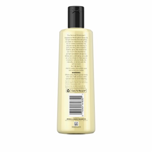Neutrogena Moisturizing Light Sesame Body Oil Fragrance-Free Perspective: bottom