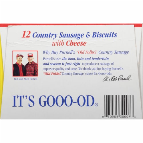 Purnell's Old Folks Country Sausage & Cheese Biscuits Perspective: bottom