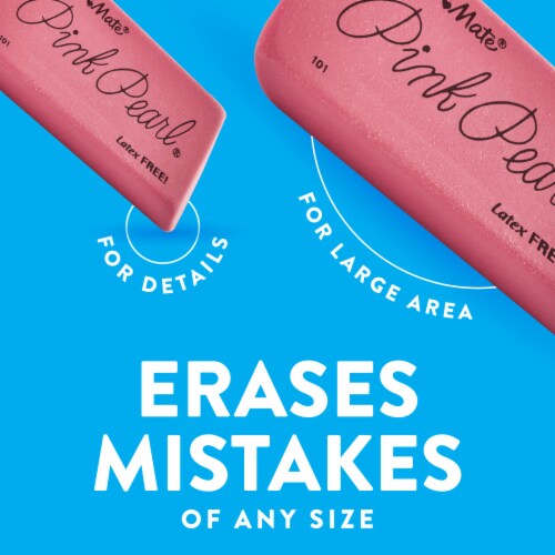 Paper Mate® Pink Pearl Erasers, Large, 3 Count Perspective: bottom