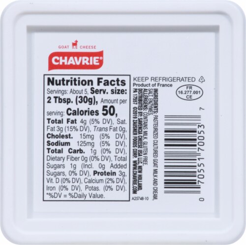 Chavrie® Purely Goat Original Mild Goat Cheese Perspective: bottom