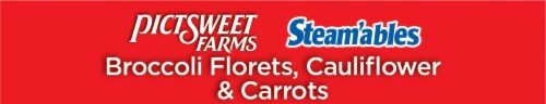 Pictsweet Farms® Steam'ables® Farm Favorites Frozen Broccoli Florets Cauliflower & Carrots Perspective: bottom