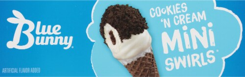 Blue Bunny® Cookies and Cream Mini Ice Cream Cones Perspective: bottom