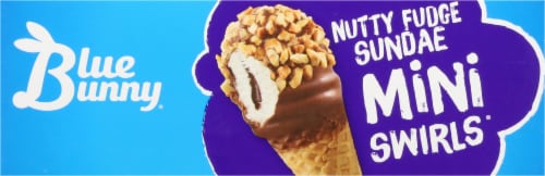 Blue Bunny® Mini Swirls® Nutty Fudge Sundae Cones Perspective: bottom