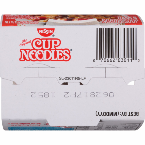 Nissin Cup Noodles Spicy Chili Chicken Flavor Ramen Noodle Soup Perspective: bottom