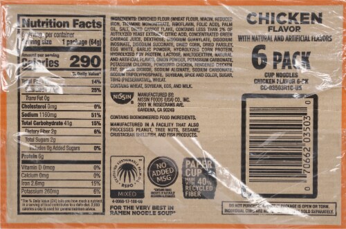 Nissin® Cup Noodles with Chicken Flavor 6 Count Perspective: bottom