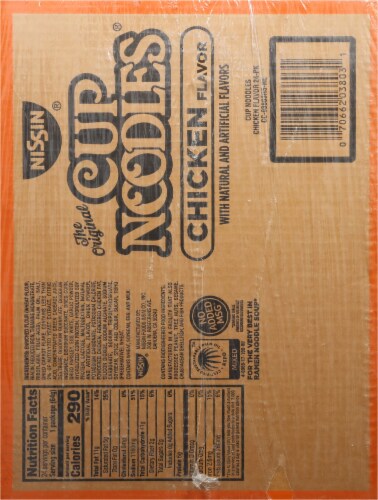 Nissin® Cup Noodles® Chicken Flavor Ramen Noodle Soup Case Perspective: bottom