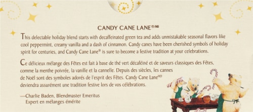 Celestial Seasonings® Candy Cane Lane® Decaf Green Holiday Tea Bags Perspective: bottom