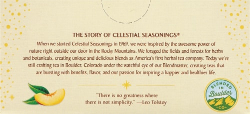 Celestial Seasonings Sleepytime Peach Herbal Tea Bags Perspective: bottom