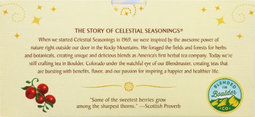 Celestial Seasonings® Cranberry Vanilla Wonderland® Caffeine Free Tea Bags Perspective: bottom