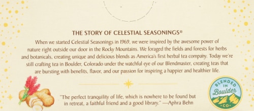 Celestial Seasonings® Caffeine Free Ginger + Probiotics Herbal Tea Bags Perspective: bottom