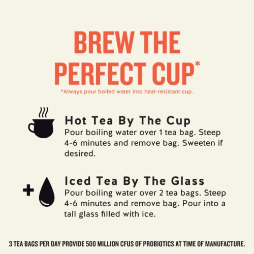 Celestial Seasonings Caffeine Free Peach + Probiotics Herbal Tea Perspective: bottom