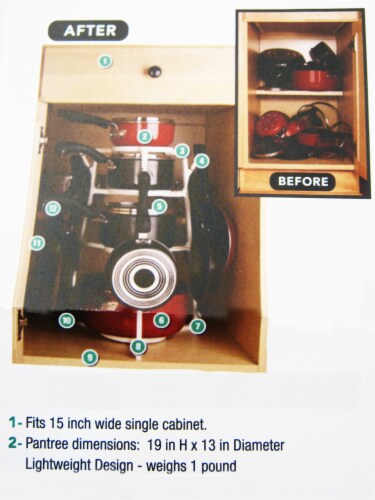 Range Kleen Ptp01 Pan Tree Cookware Organizer Perspective: bottom