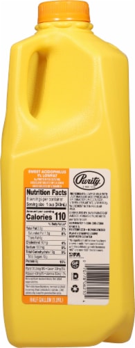 Purity Sweet Acidophilus 1% Lowfat Milk Perspective: bottom