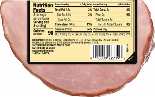 Smithfield® Anytime Favorites™ Sliced Hickory Smoked Boneless Ham Perspective: bottom