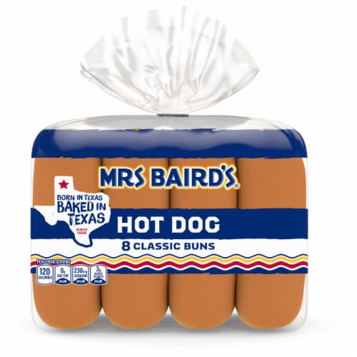 Mrs Baird's White Sliced Classic Buns Perspective: bottom