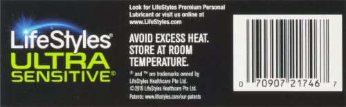 LifeStyles Ultra Sensitive Lubricated Condoms Perspective: bottom