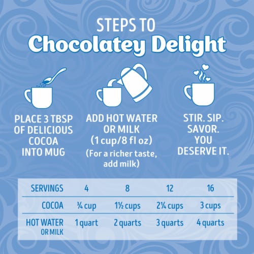 Swiss Miss Hot Cocoa Drink Mix Milk Chocolate With Marshmallows Perspective: bottom