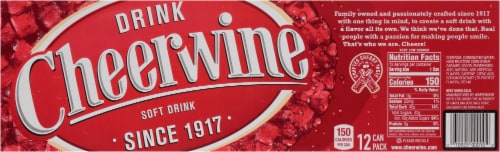 Cheerwine Cherry Soda Cans Perspective: bottom