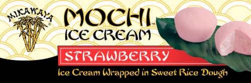 Mikawaya Strawberry Mochi Ice Cream Bites Perspective: bottom