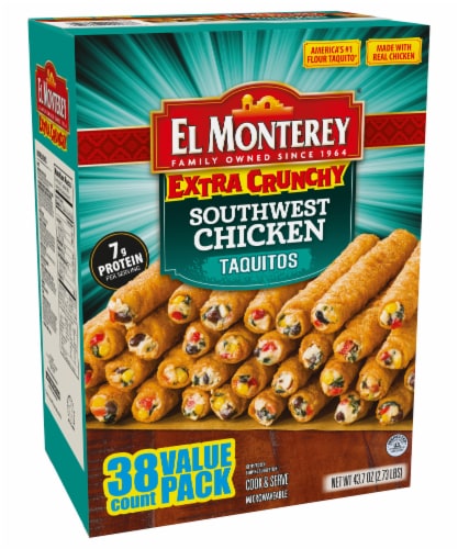 El Monterey Extra Crunchy Southwest Chicken Taquito Value Pack Perspective: bottom