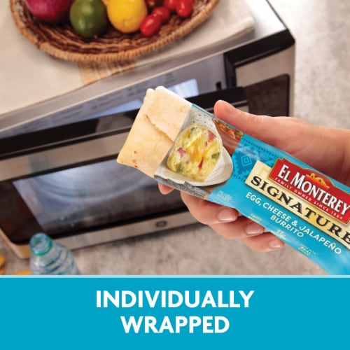 El Monterey® Signature Egg Cheese & Jalapeño Frozen Breakfast Burrito Perspective: bottom