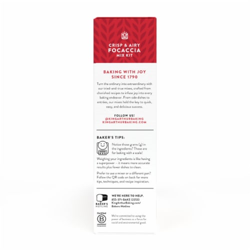 King Arthur Baking Company Crisp & Airy Focaccia Mix Kit 18.4 oz, Baking Mix, Ready in 1 hour Perspective: bottom