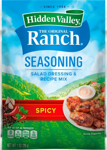Hidden Valley Spicy Ranch Salad Dressing & Seasoning Mix Packet Perspective: bottom
