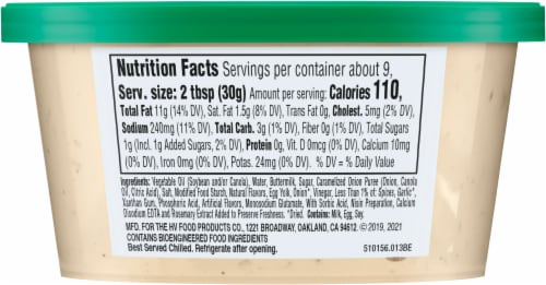 Hidden Valley French Onion Ready-to-Eat Dip Perspective: bottom