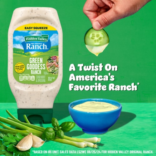 Hidden Valley Green Goddess Ranch Dressing Salad Dressing for Quick Meals Perspective: bottom