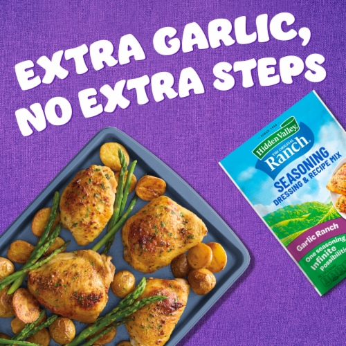 Hidden Valley Seasoning, Dressing and Recipe Mix, Garlic Ranch, Perspective: bottom