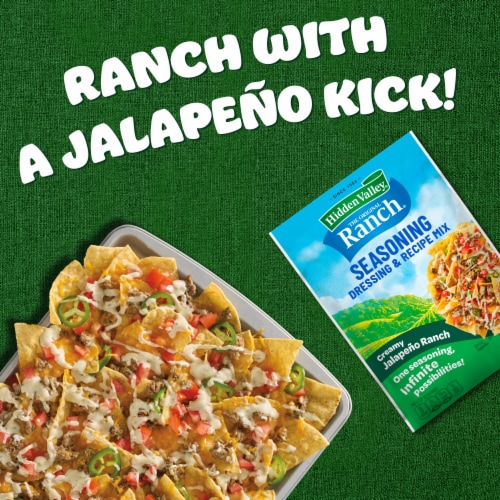 Hidden Valley Creamy Jalapeno Ranch Salad Dressing and Seasoning Mix Packet Perspective: bottom